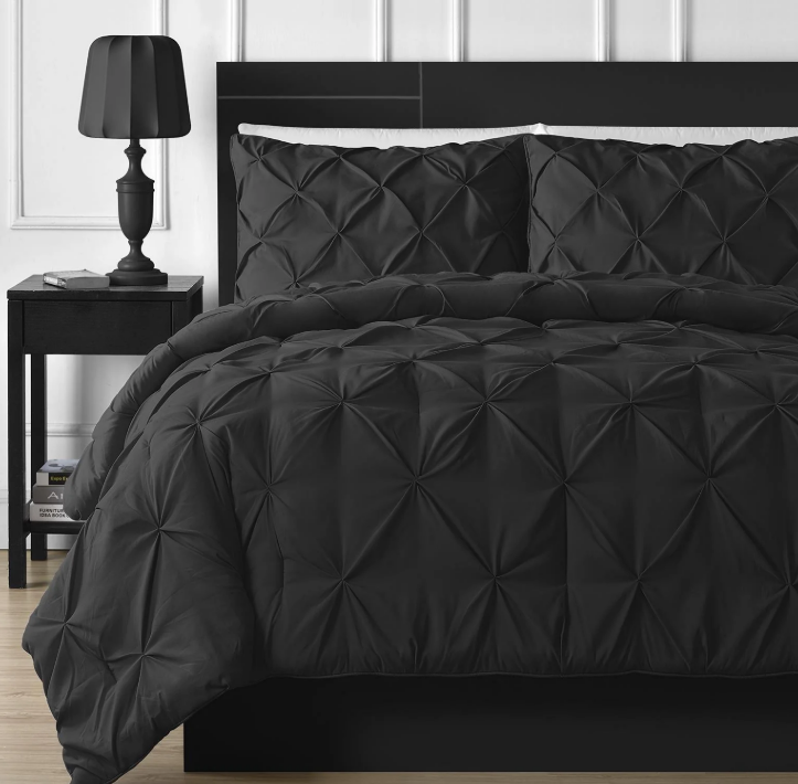 Black bed sheet
